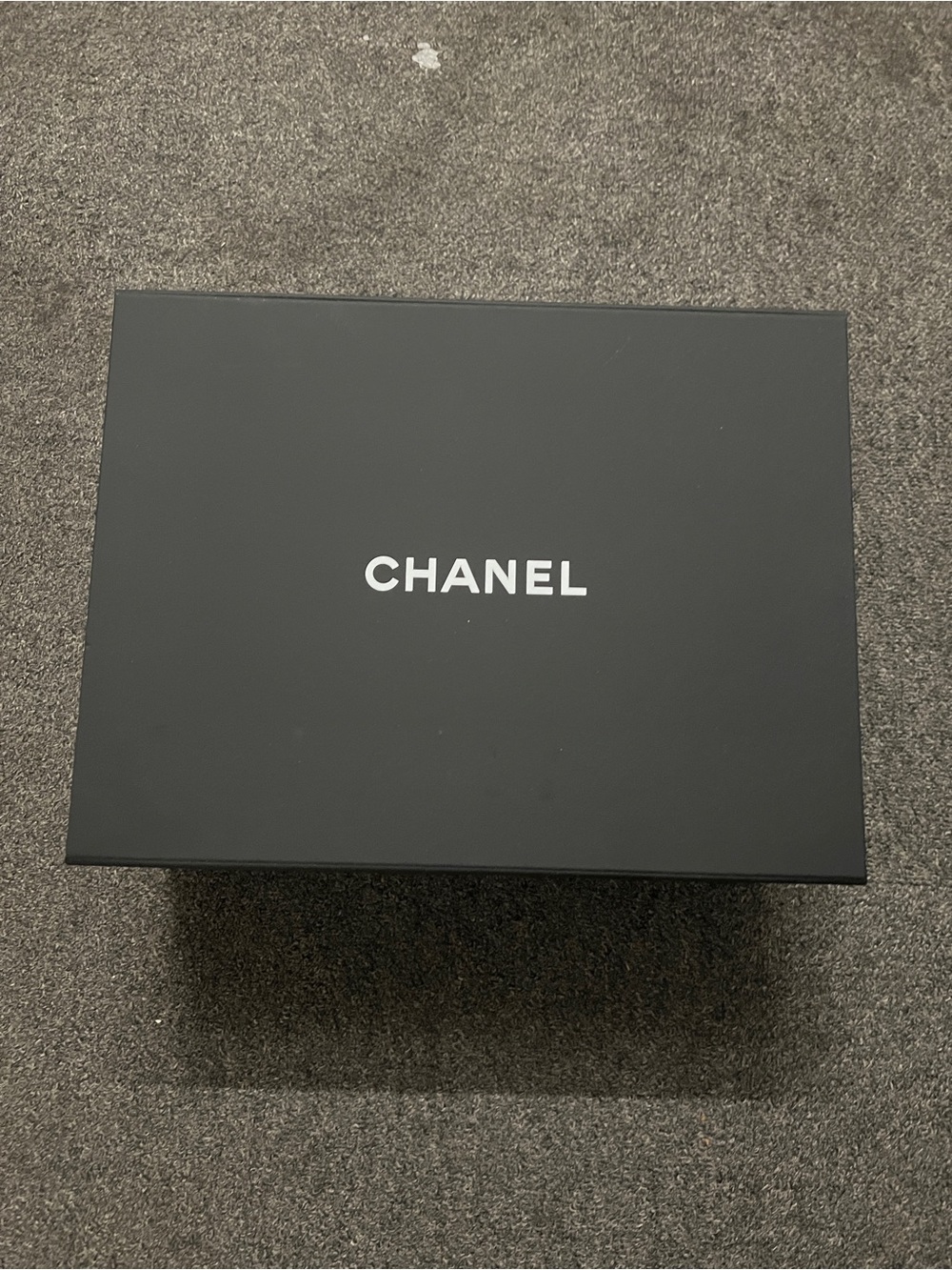 CHANEL Black Box with White Logo